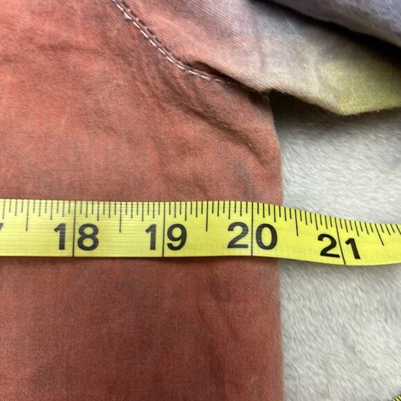 Thrill Jeans Distressed Tunic Shirt Womens 1X Colorful Stripe Acid Wash Grunge - Picture 7 of 8